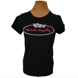 Gildan Honda Loyalty‎ T-shirt Women's Small Black Logo T-shirt